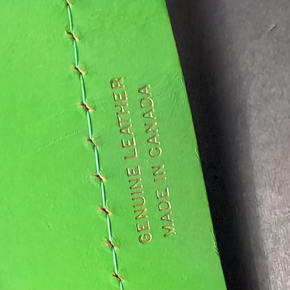 F&H by Fullum & Holt Unisex Purple/ Green Leather Belt,Size 38/95 - Picture 6 of 9